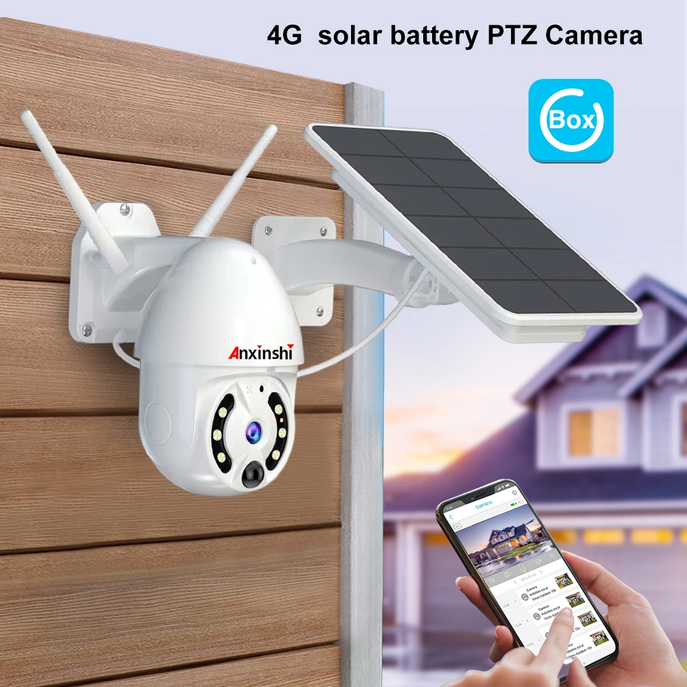 4G SIM Card 2MP HD Low Power Consumption Solar Panel Outdoor Monitoring PTZ Camera Two-Way Audio