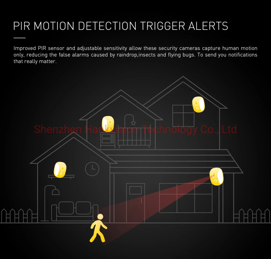 Hankvision 2K Battery Camera Work for Tuya Smart Wi-Fi with PIR Sensor Low Power Consumption Wireless Connection