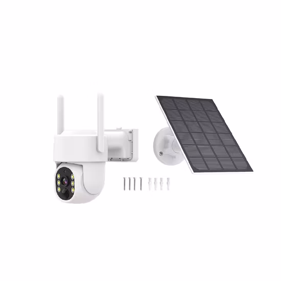 Caméra de sécurité solaire polychrome WiFi / 4G Caméra de vidéosurveillance solaire HD 2MP / 4MP